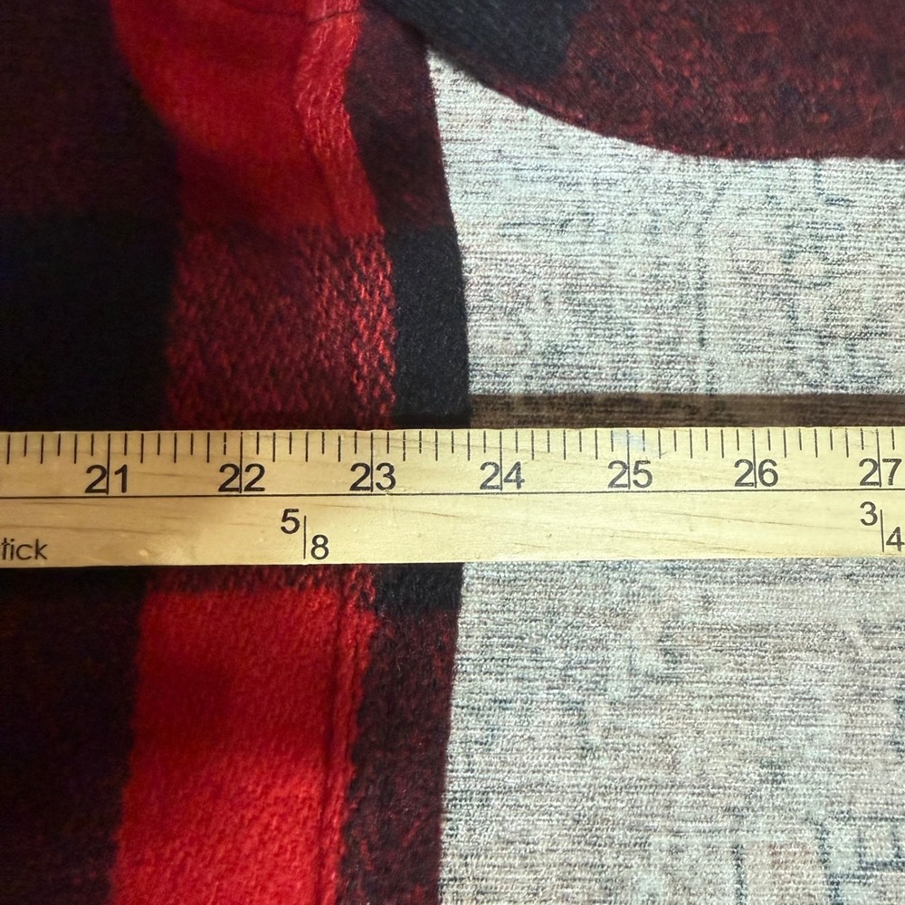 Vintage 70s Woolrich Buffalo Plaid Wool Mackinaw Hunting Jacket XL Shirt Red - Picture 5 of 7